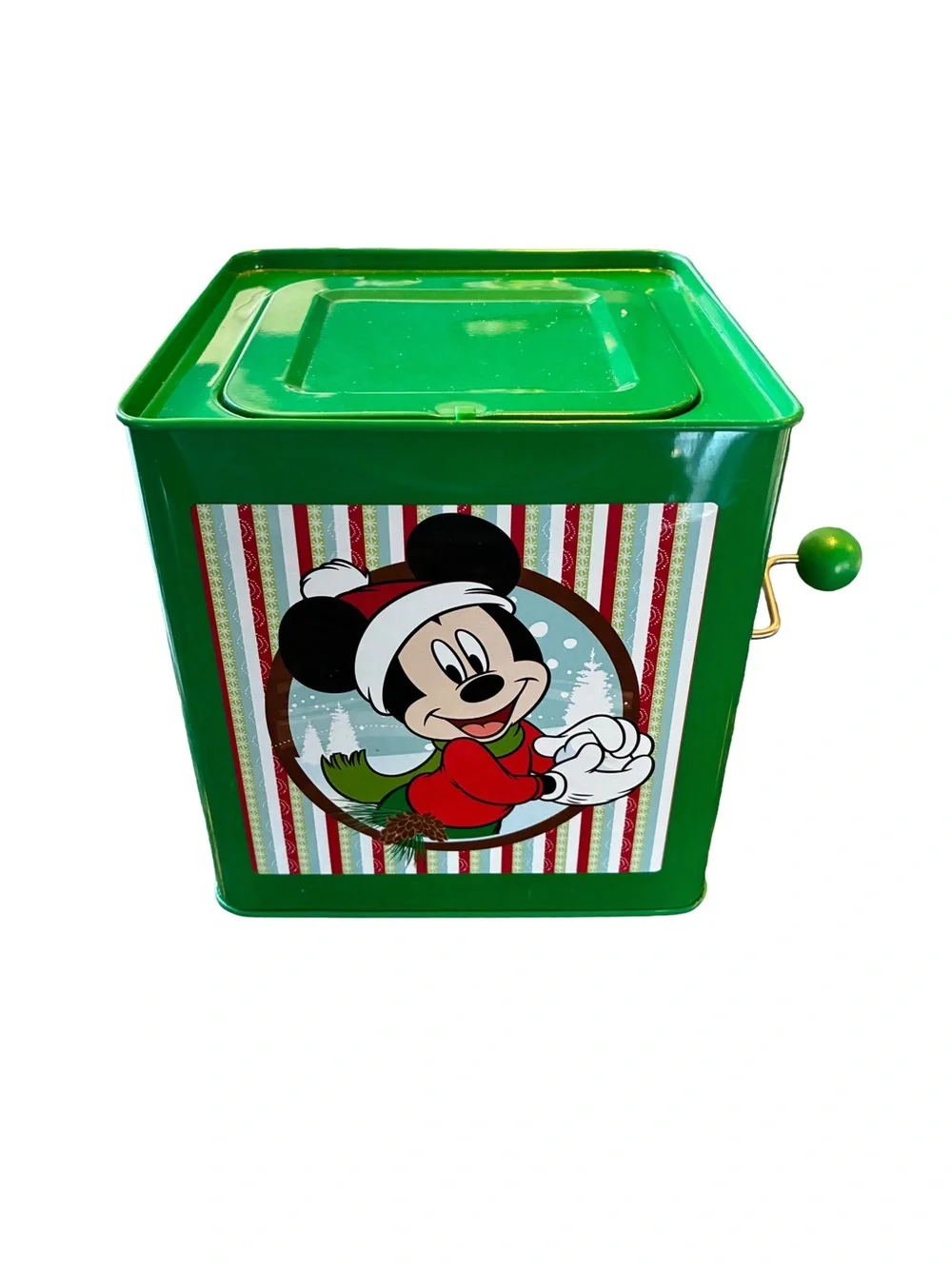 Disney Mickey Mouse Christmas Musical Jack in the Box Gemmy Decor